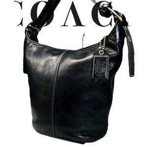 Coach Vintage Bleecker Tattersall Vachetta Duffle Bucket crossbody